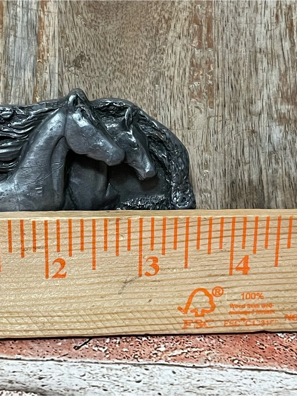 Bergamot Brass Works Belt Buckle Wild Horses C-146 1983
